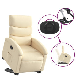 Fauteuil inclinable Crème Tissu