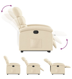 Fauteuil inclinable Crème Tissu