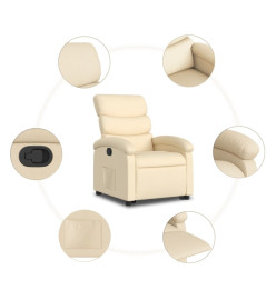 Fauteuil inclinable Crème Tissu