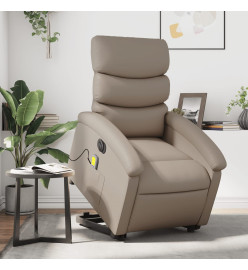 Fauteuil inclinable de massage électrique cappuccino similicuir