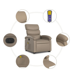 Fauteuil inclinable de massage électrique cappuccino similicuir