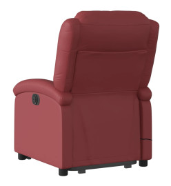 Fauteuil inclinable de massage électrique rouge bordeaux