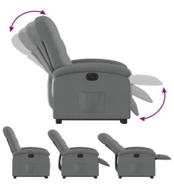 Fauteuil inclinable électrique gris foncé tissu