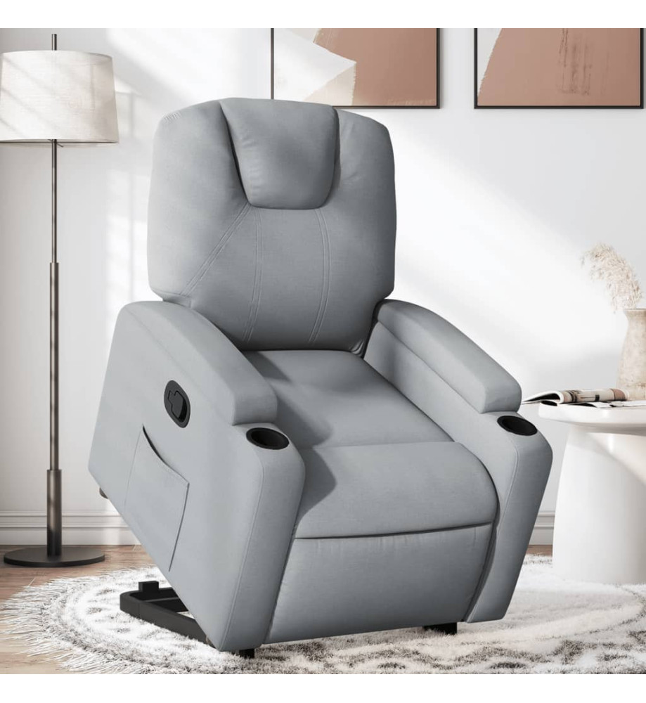 Fauteuil inclinable Gris clair Tissu