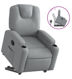 Fauteuil inclinable Gris clair Tissu