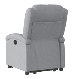 Fauteuil inclinable électrique gris clair tissu