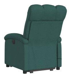 Fauteuil inclinable de massage électrique Vert foncé Tissu