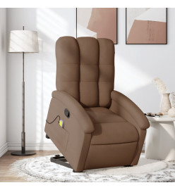 Fauteuil de massage inclinable Marron Tissu