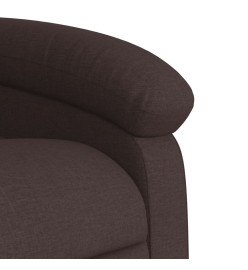 Fauteuil inclinable de massage électrique Marron foncé Tissu