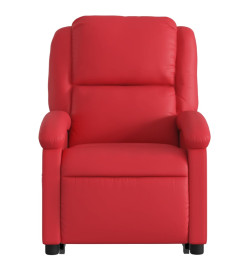 Fauteuil inclinable électrique rouge similicuir