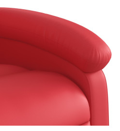 Fauteuil inclinable électrique rouge similicuir