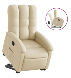 Fauteuil inclinable Crème Tissu