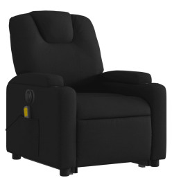 Fauteuil inclinable de massage électrique Noir Tissu