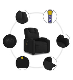 Fauteuil inclinable de massage électrique Noir Tissu