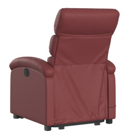 Fauteuil inclinable de massage électrique rouge bordeaux