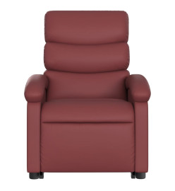 Fauteuil inclinable de massage électrique rouge bordeaux