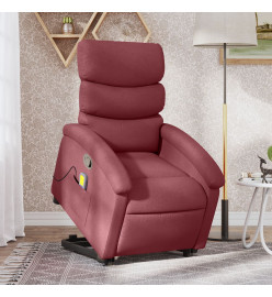 Fauteuil inclinable de massage Rouge bordeaux Tissu