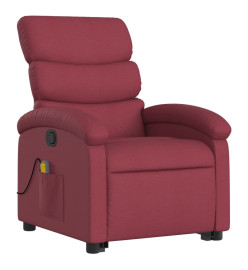 Fauteuil inclinable de massage Rouge bordeaux Tissu