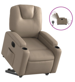 Fauteuil inclinable électrique cappuccino similicuir