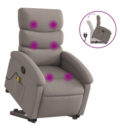 Fauteuil inclinable de massage Taupe Tissu