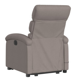 Fauteuil inclinable de massage Taupe Tissu