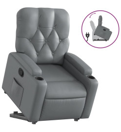 Fauteuil inclinable Gris Similicuir