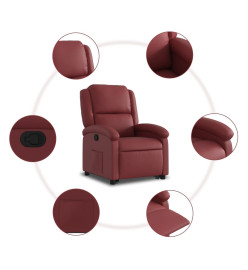 Fauteuil inclinable Rouge bordeaux Similicuir