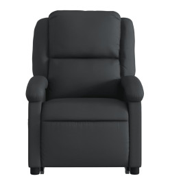 Fauteuil inclinable électrique noir cuir véritable