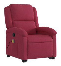 Fauteuil de massage inclinable Rouge bordeaux Velours