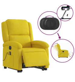 Fauteuil inclinable de massage électrique jaune velours