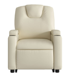 Fauteuil inclinable Crème Similicuir