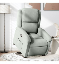 Fauteuil inclinable Gris clair Velours