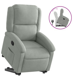 Fauteuil inclinable Gris clair Velours