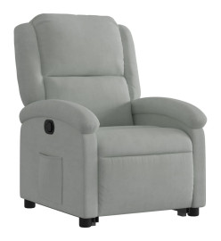 Fauteuil inclinable Gris clair Velours