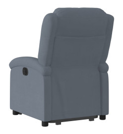 Fauteuil inclinable électrique gris foncé velours