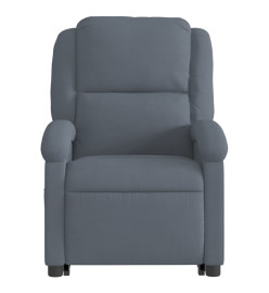 Fauteuil inclinable électrique gris foncé velours