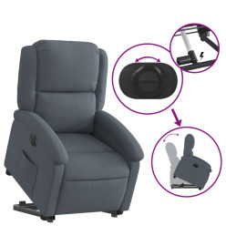 Fauteuil inclinable électrique gris foncé velours