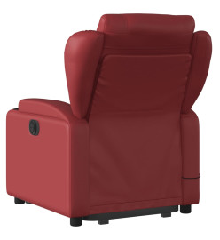 Fauteuil inclinable de massage électrique rouge bordeaux