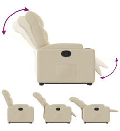 Fauteuil inclinable Crème Tissu