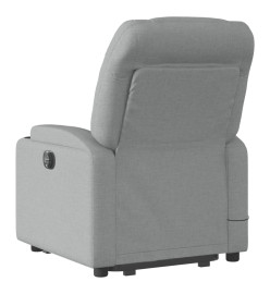 Fauteuil inclinable de massage électrique Gris clair Tissu