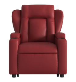 Fauteuil inclinable de massage Rouge bordeaux Similicuir