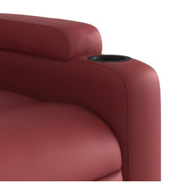 Fauteuil inclinable de massage Rouge bordeaux Similicuir