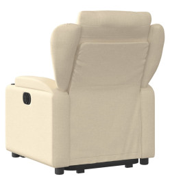 Fauteuil inclinable électrique crème tissu