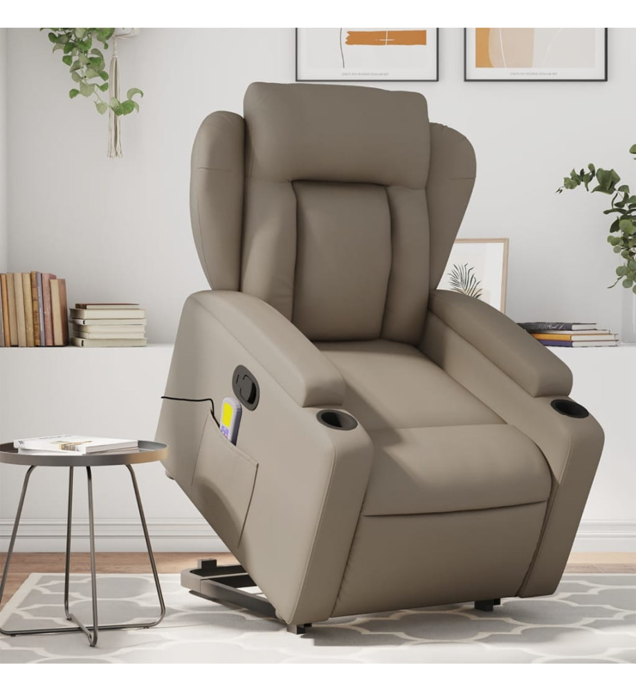 Fauteuil inclinable de massage Cappuccino Similicuir