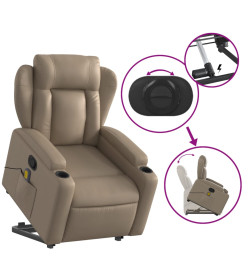 Fauteuil inclinable de massage Cappuccino Similicuir