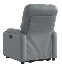 Fauteuil inclinable électrique gris similicuir