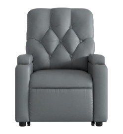 Fauteuil inclinable électrique gris similicuir