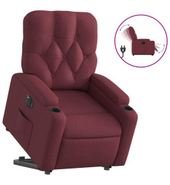 Fauteuil inclinable électrique rouge bordeaux tissu