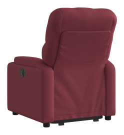 Fauteuil inclinable électrique rouge bordeaux tissu