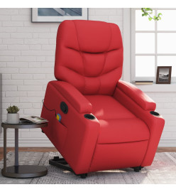 Fauteuil inclinable de massage Rouge Similicuir